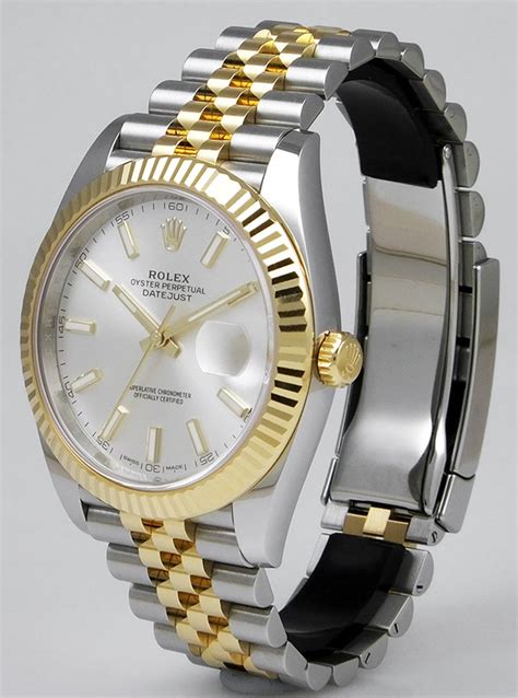 mens rolex silver and gold|rolex oyster perpetual 41mm silver.